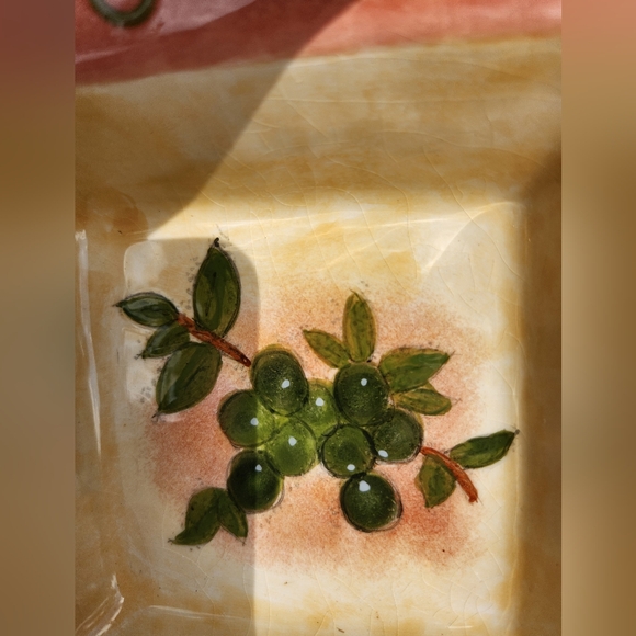 SANGO TUSCAN GARDENS 3076 4 PART RELISH DISH - Picture 3 of 7